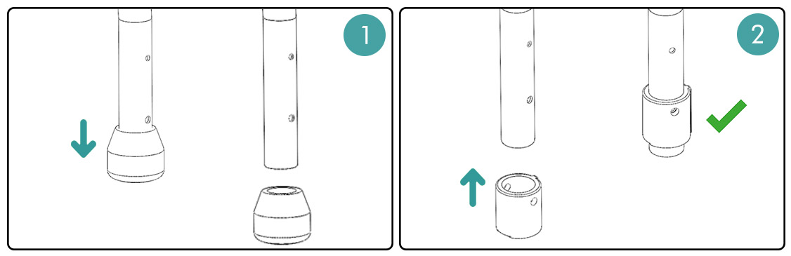 Montaje kit de ruedas 1-2