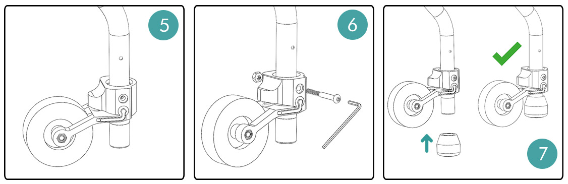 Montaje kit de ruedas 4-5-6